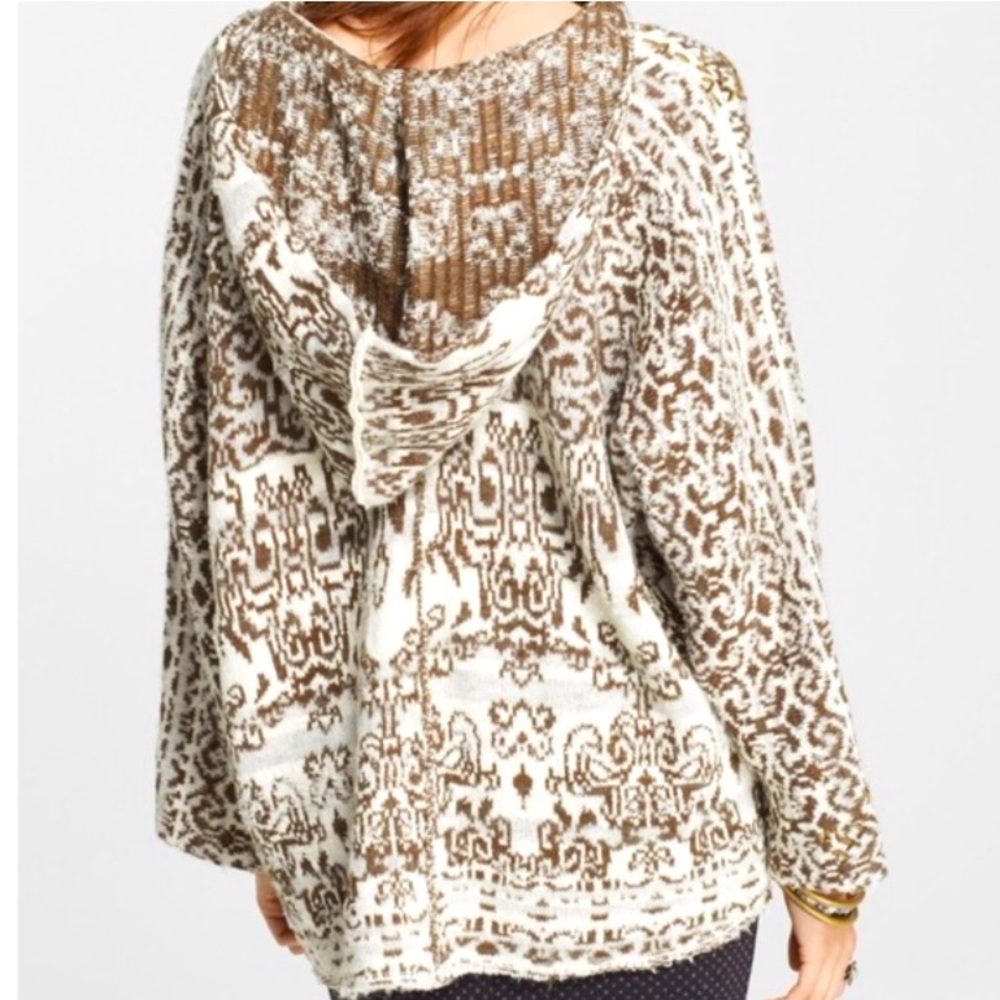 Free People Knit hooded sweater